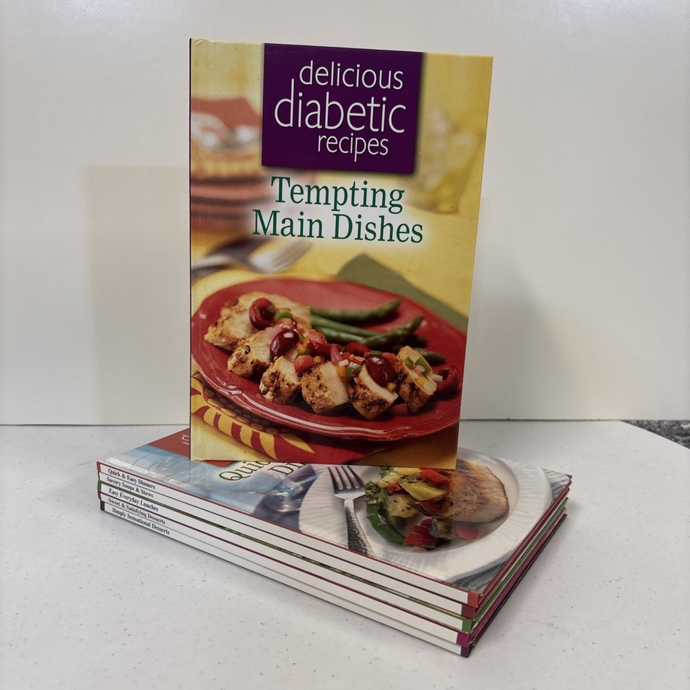 Lot Of 6 Delicious Diabetic Recipes Books‎ Tempting Main Dishes Savory Soups….